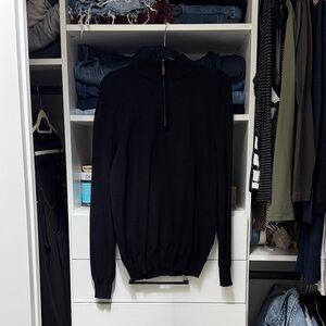 Club Room Black Full-Zip Mock Neck Sweater